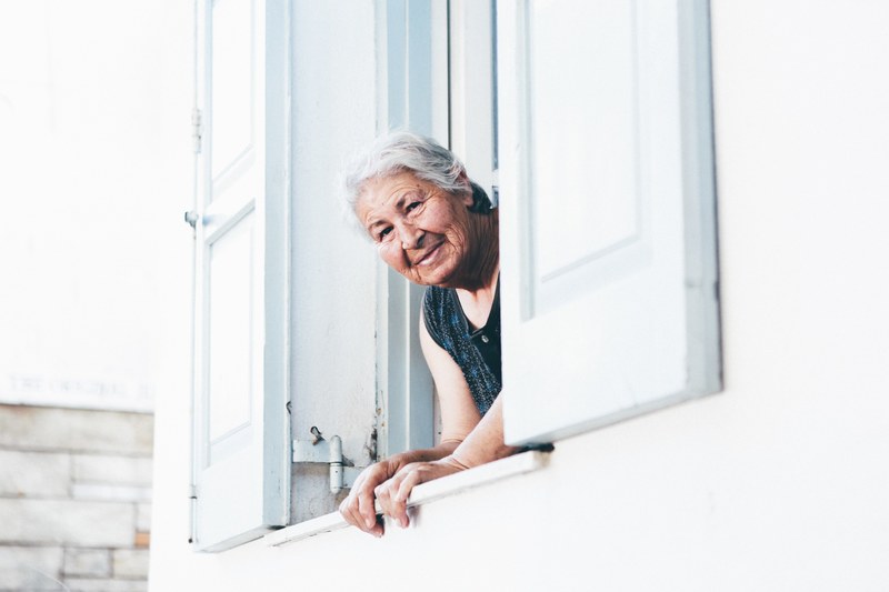 portrait old woman and grandmother 4k