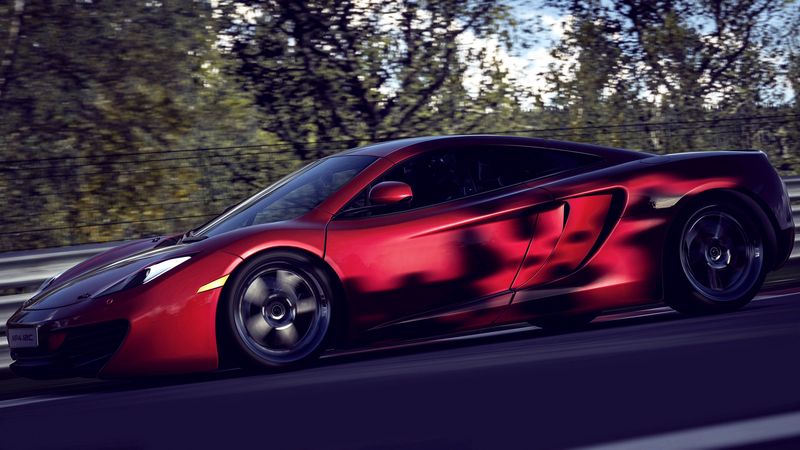 mclaren, mp4-12c, side view, speed, movement, 4k