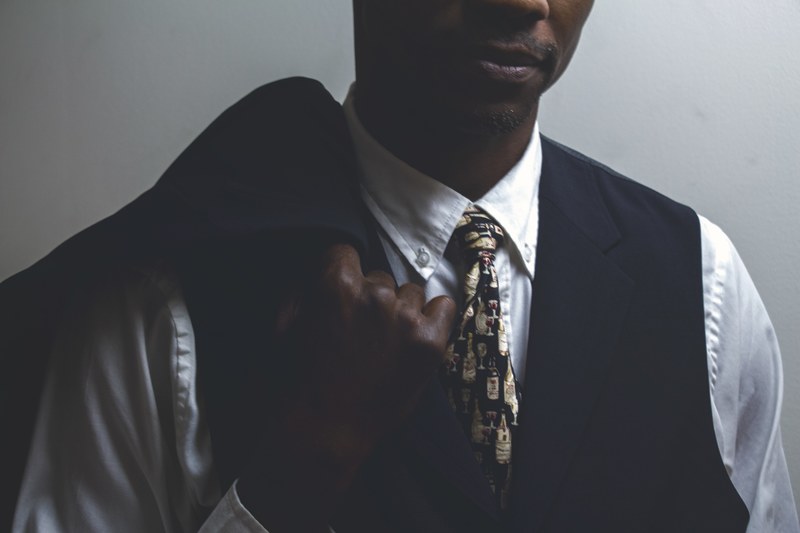 close up jacket vest and hand 4k
