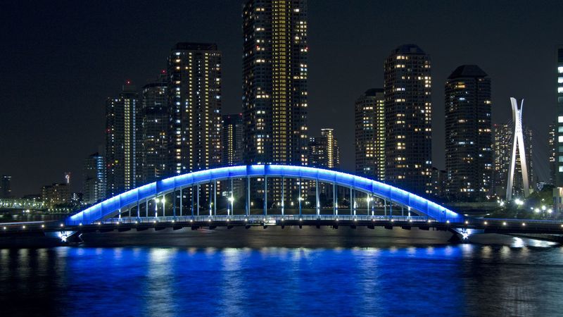 bridge eitai, tokyo, japan, 4k