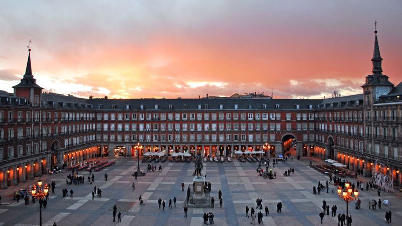 madrid, spain, exhibition center, plaza mayor, ifema feria de madrid, 4k