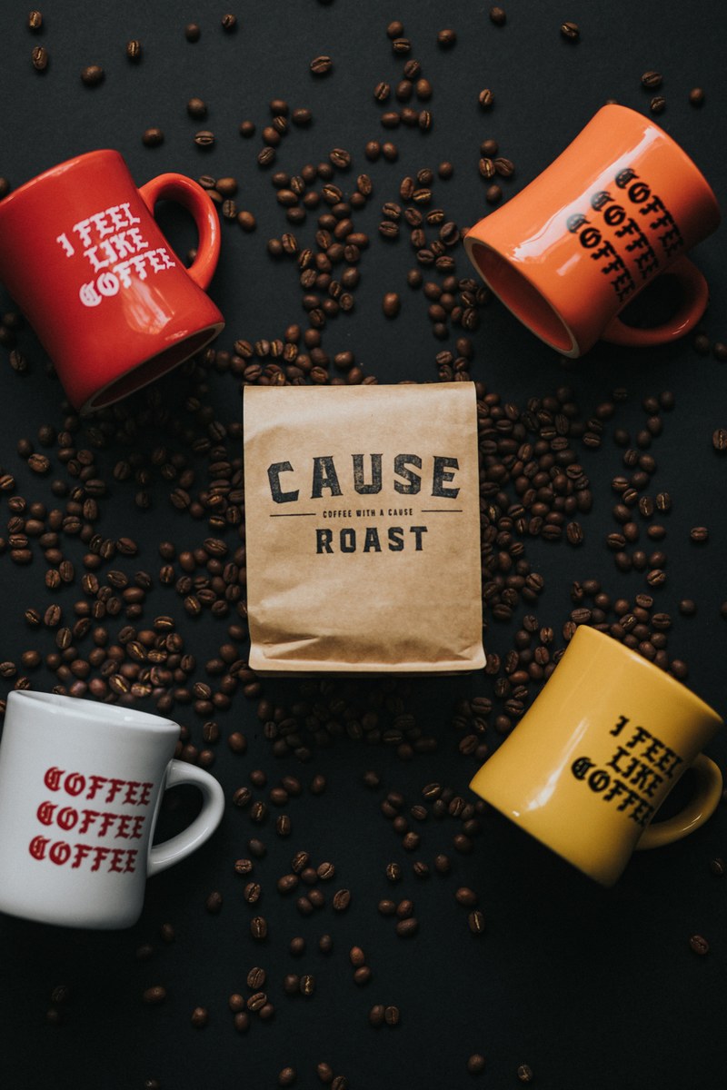 cup mug coffee and coffee bean hd, 4k