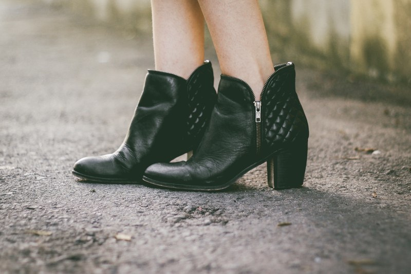 shoe ankle boot footwear and zipper 4k