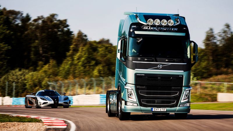 volvo, fh, koenigsegg, 2014, supercar, rotate, auto, 4k