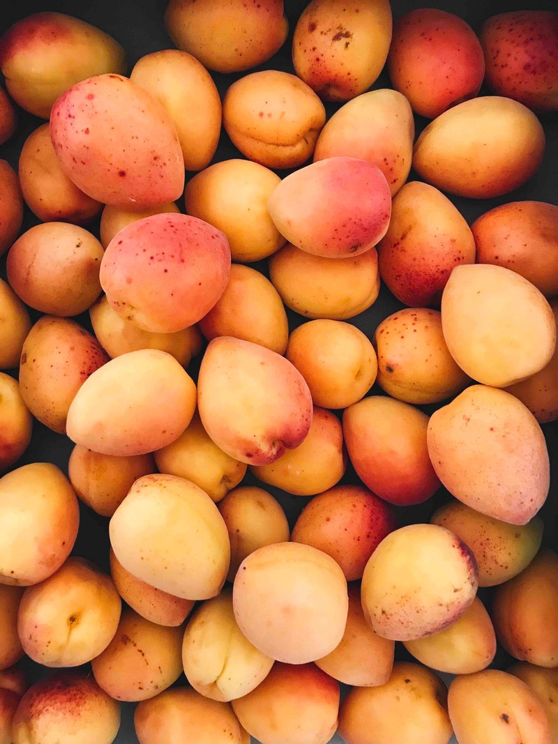 pile of fresh apricots at a produce market, apricot fruit 4k