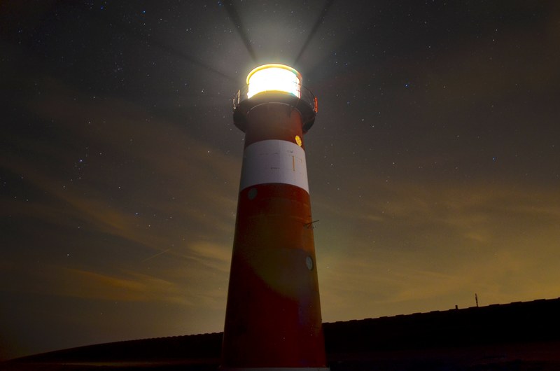 lighthouse beacon light and ocean 4k
