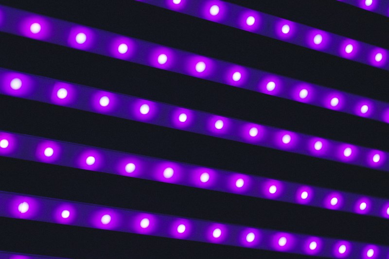 lights purple strip and led 4k