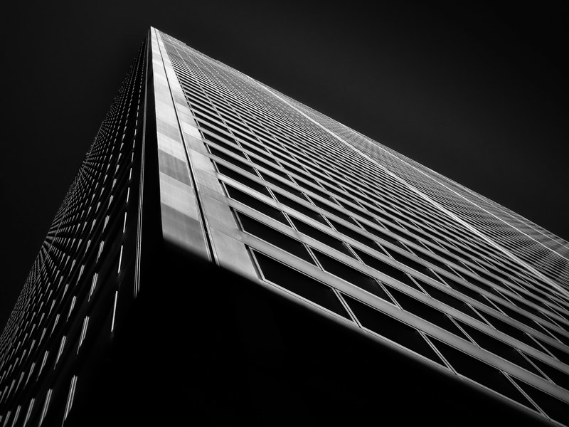 building architecture bottom view and building corner 4k