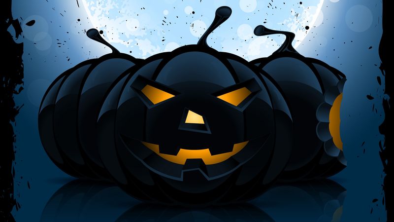 halloween, pumpkin, pattern, dark, 4k