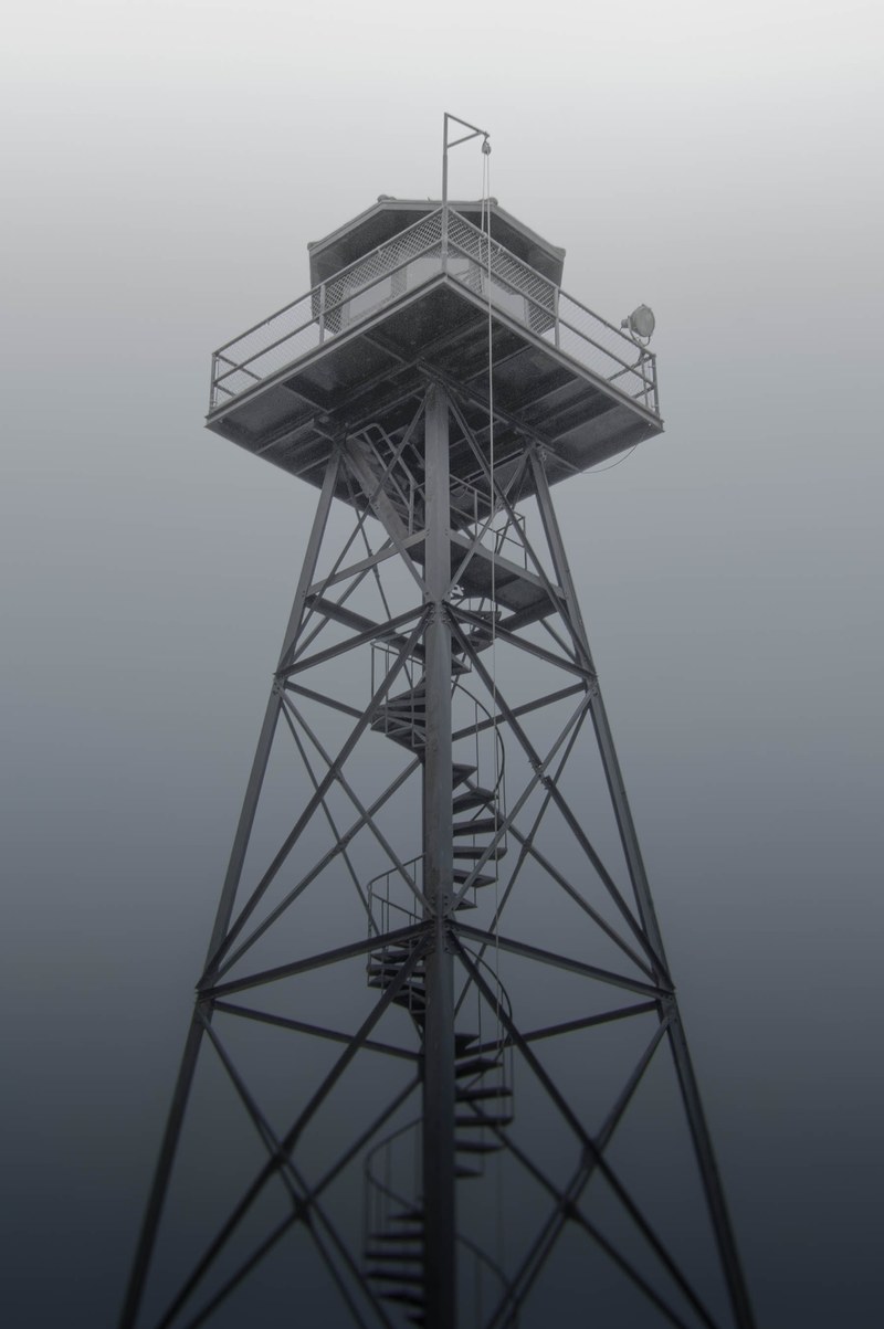 tower foggy structure and sky hd, 4k