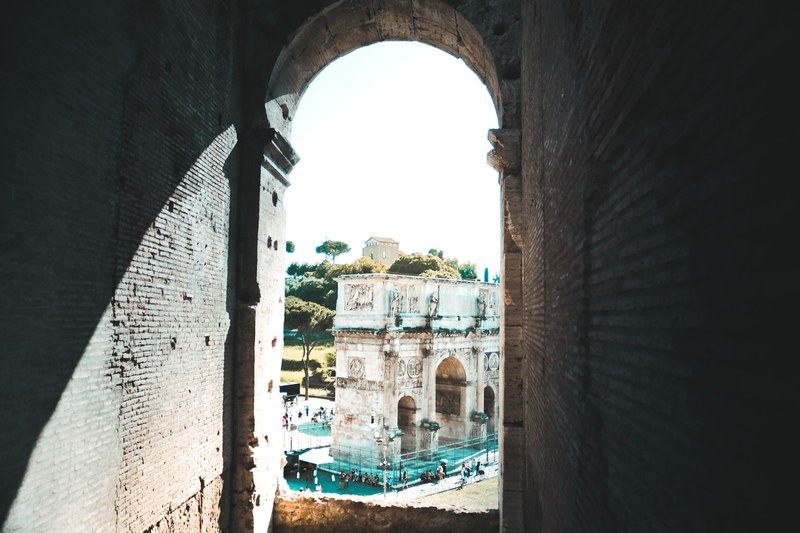 from inside colosseum 4k