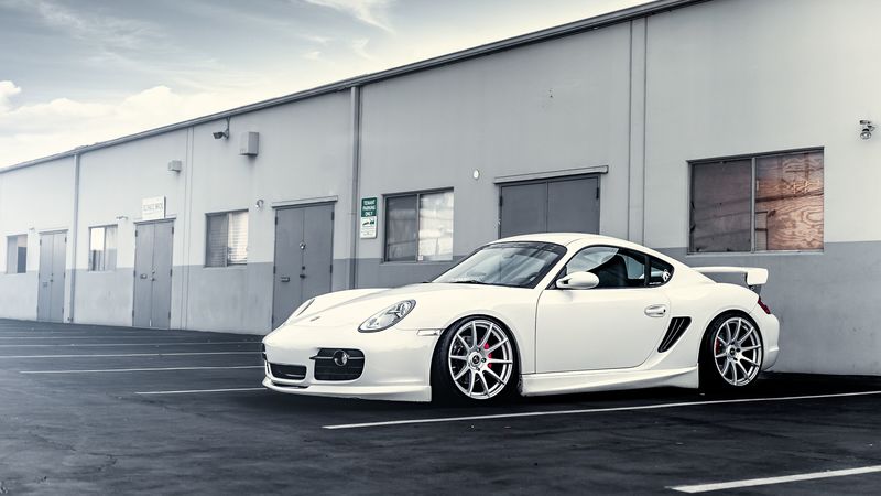 porsche, white, wheels, 4k