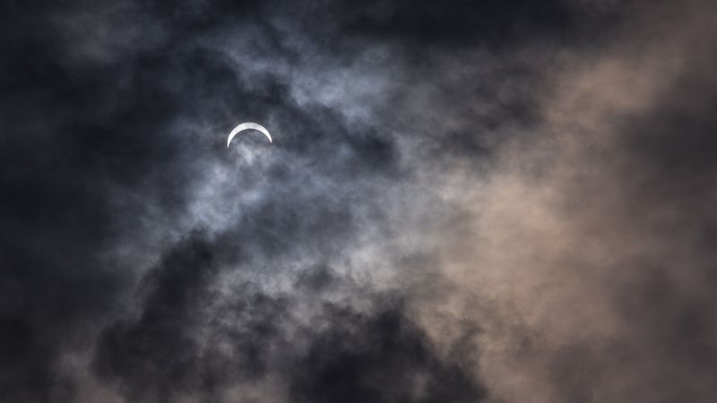 month, clouds, cloudy, the sky, 4k