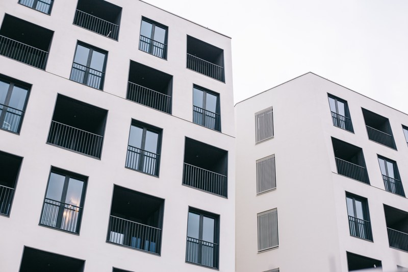 building architecture balcony and apartment building 4k