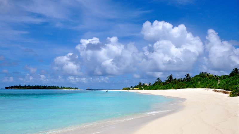 maldives, beach, sand, summer, 4k