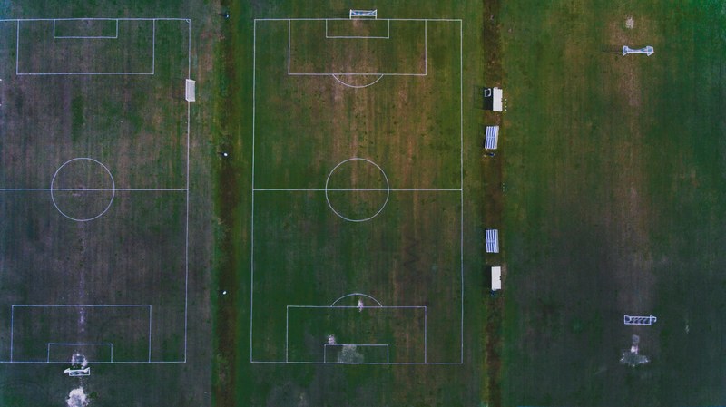 pitch soccer field and football 4k