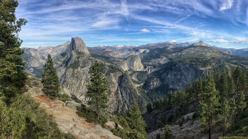 mountains and forest at yosemite national park, shot with an iphone 5s 4k
