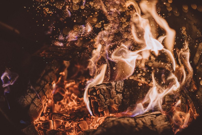 flame glow burn and fire 4k