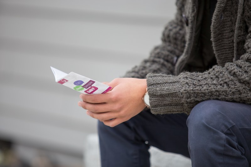 hand holding paper and ticket 4k