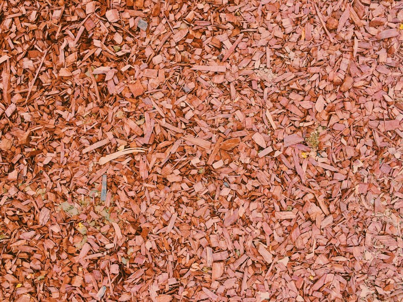 wood chip ground warm and orange 4k