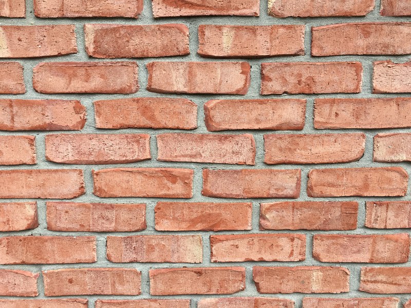 an orange brick wall, brick wall pattern 4k