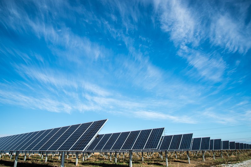 solar panel solar sun and field 4k