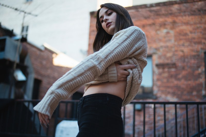 woman female girl and jumper 4k