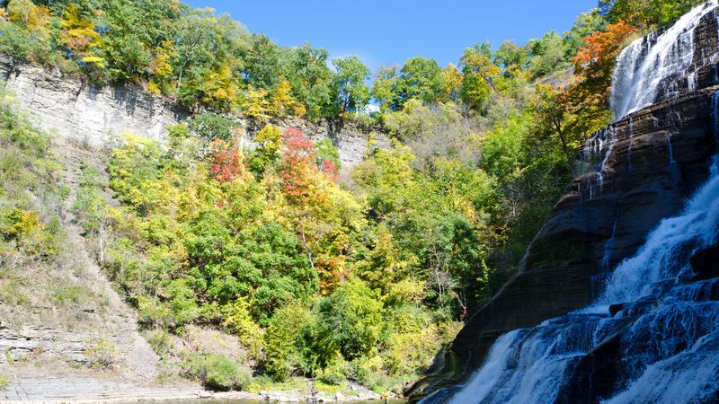 waterfall, river, landscape, 4k