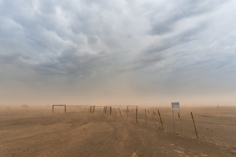sand storm in namibia 4k