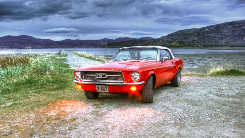 ford, mustang, hdr, 4k