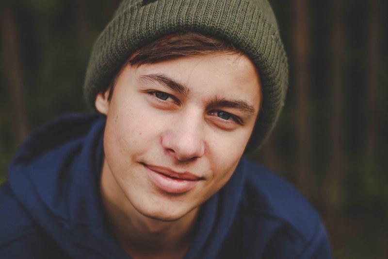 man male boy and hat 4k