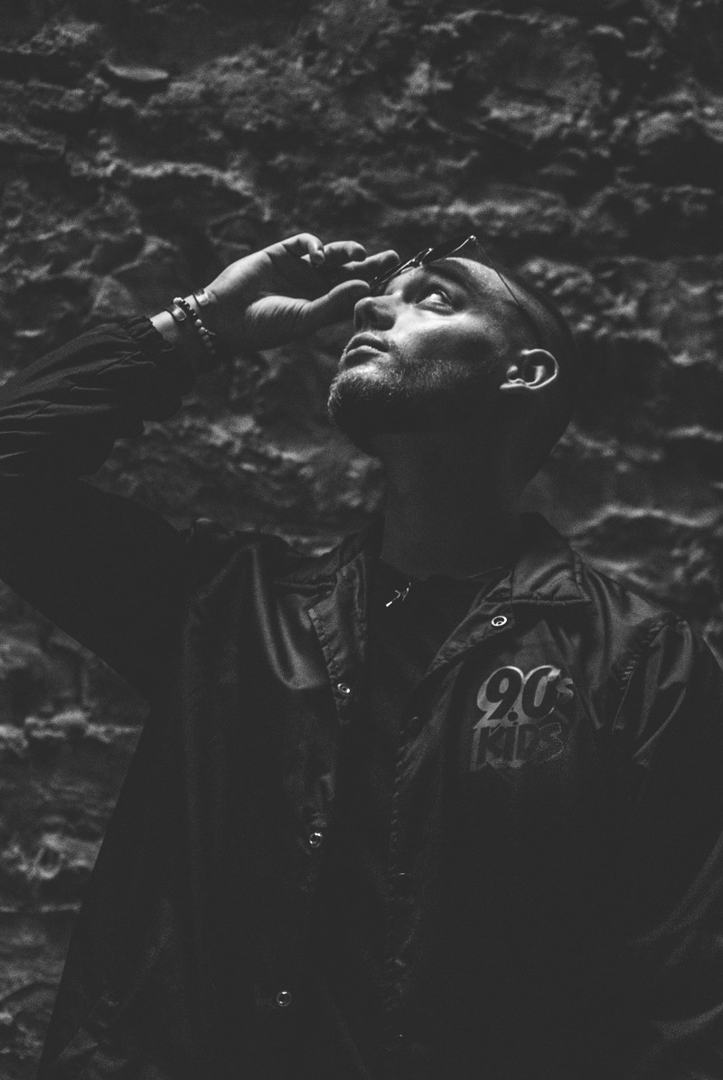 man male black and white and rock hd, 4k