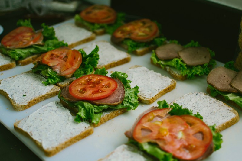 sandwich food preparation preparing food and making sandwich 4k