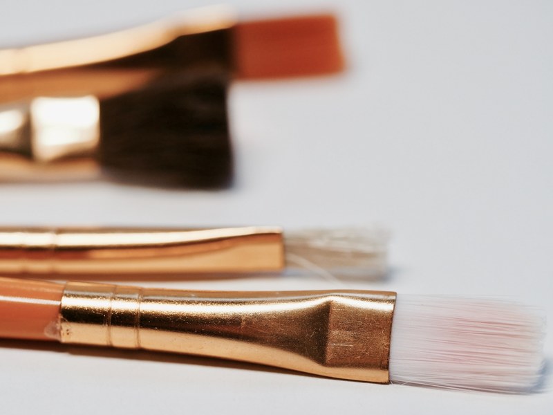 rose gold paint brush 4k