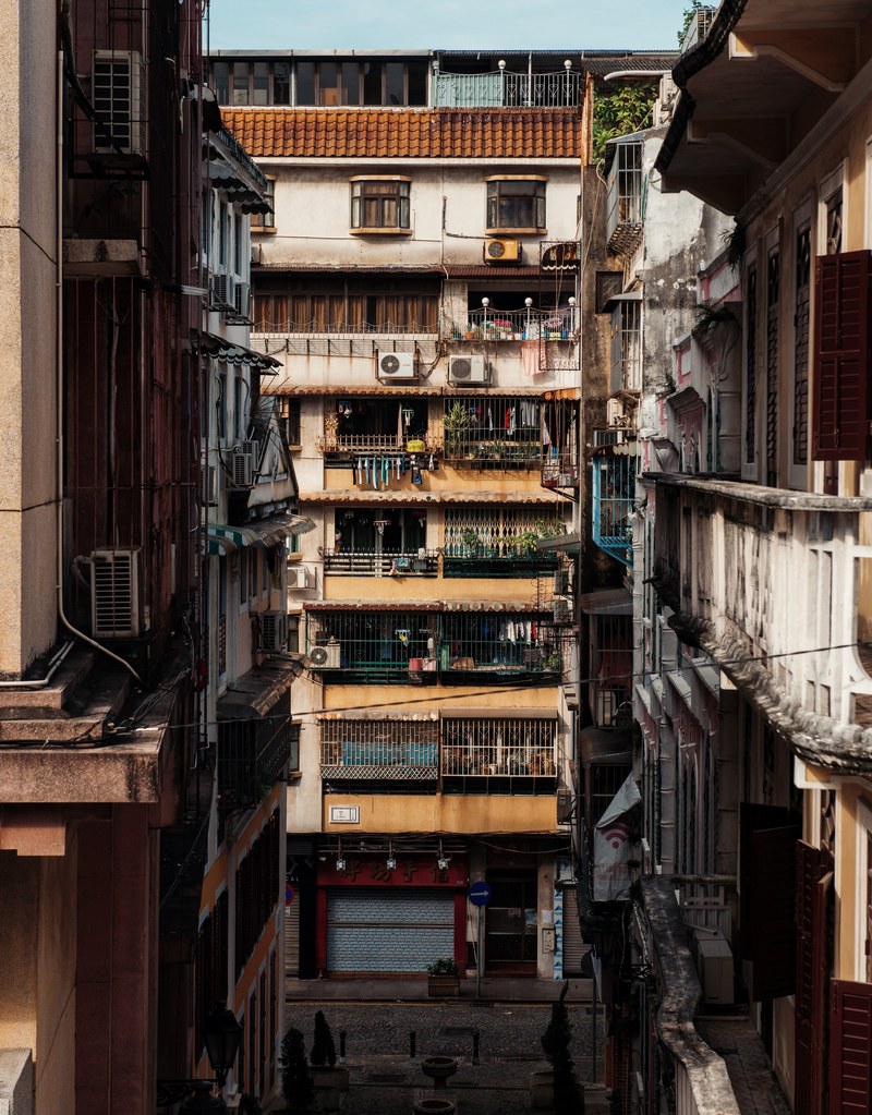 street view apartment blocks high rise and balconies hd, 4k