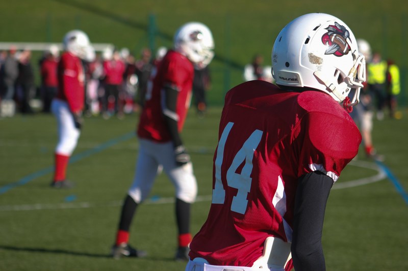 an american football team playing at university of brighton falmer campus, falmer campus football game 4k