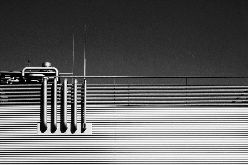 architecture line factory and industrial 4k