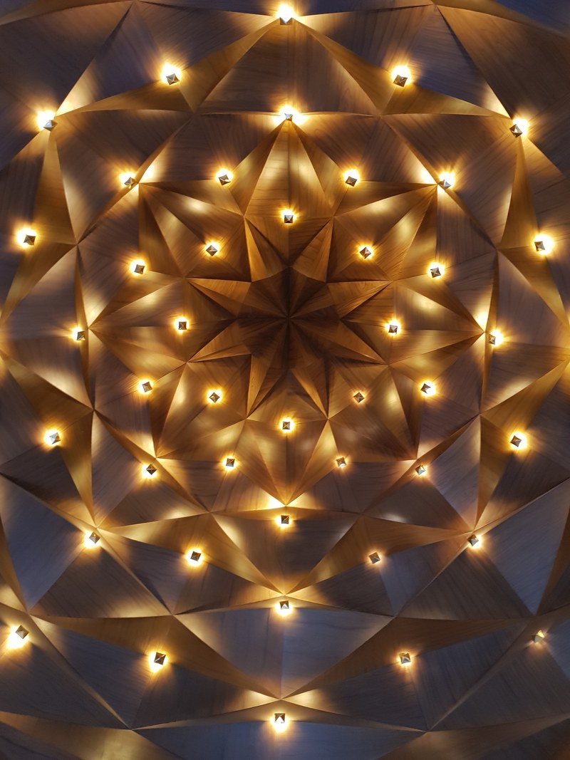 star pattern ceiling and architecture hd, 4k