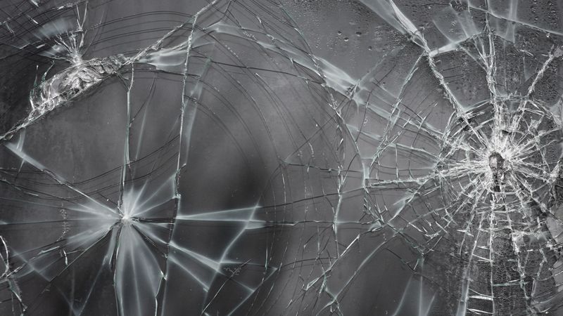 glass, shards, broken, 4k