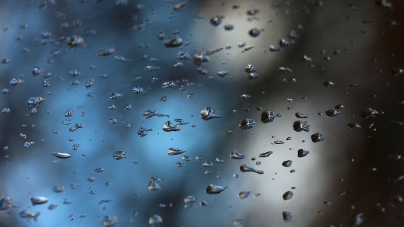 drops, glass, blur, water, 4k