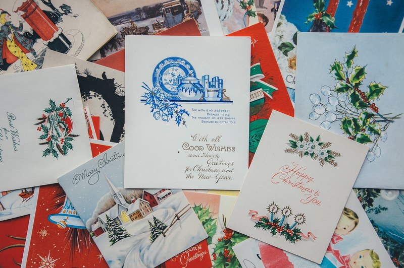 card vintage festive and christmas 4k