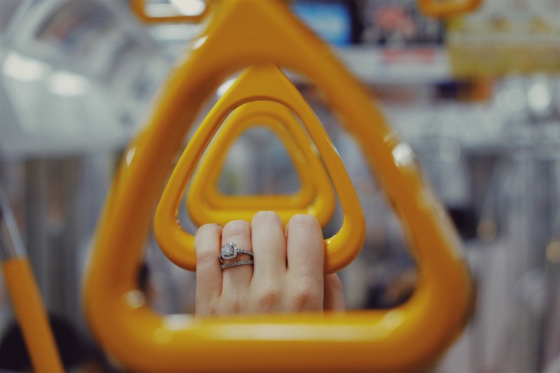 train married engagement ring and holding on 4k