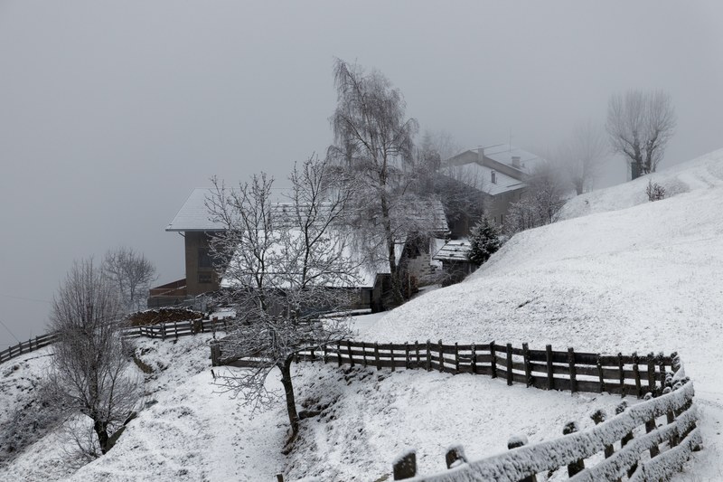 white italy alp and farm 4k
