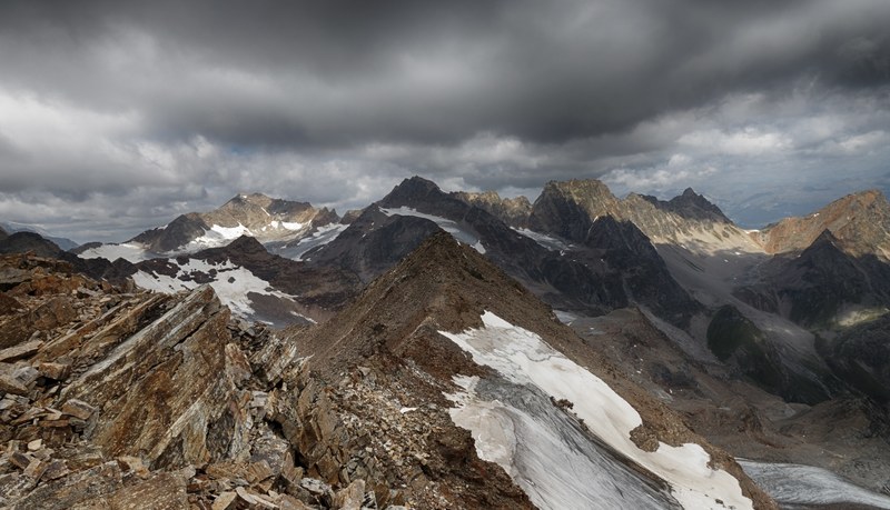 stormy snow cloud and mountain 4k