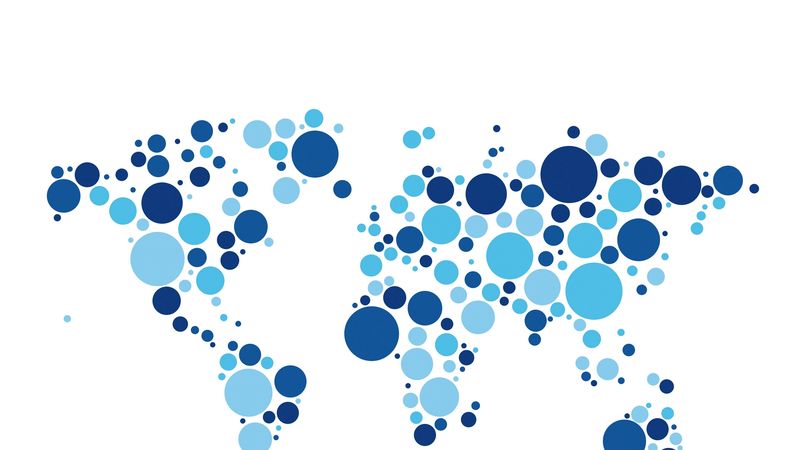 world, map, circles, white background, 4k