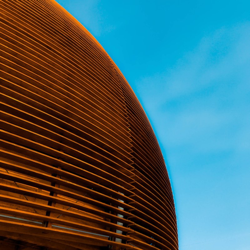 building architecture sky and blue 4k