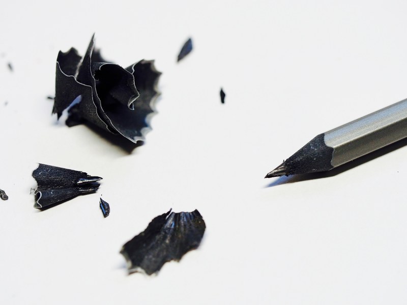 black pencil shavings 4k