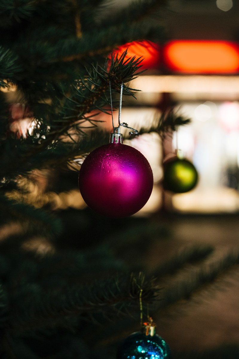 bauble pink christmas tree and christmas hd, 4k