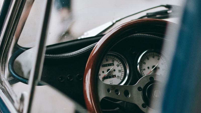 steering wheel, salon, retro, vintage, car, 4k