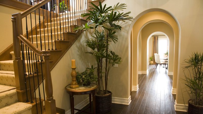 corridor, arches, home, stairs, 4k